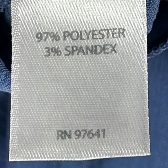 J. Jill blue long tunic 3/4 sleeves side vents boat neck simple textured S - Picture 8 of 10